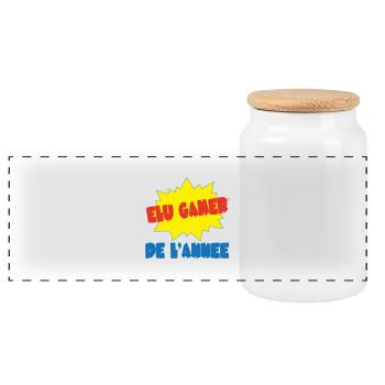 GAMER de 'annéé - Boîte à biscuits avec couvercle en bois - blanc - Devant