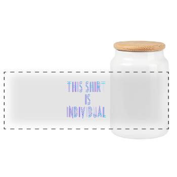Dicton amusant de conception personnalisée - Boîte à biscuits avec couvercle en bois - blanc - Devant
