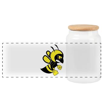 bie 136 - Boîte à biscuits avec couvercle en bois - blanc - Devant