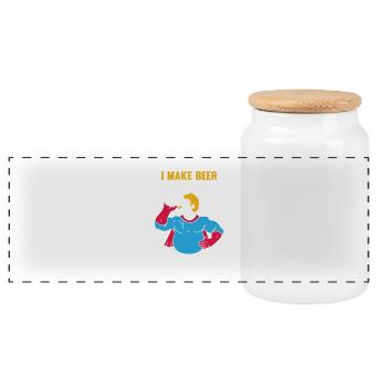 Boire de l'alcool I Disappear faire de la bière cadeau - Boîte à biscuits avec couvercle en bois - blanc - Devant