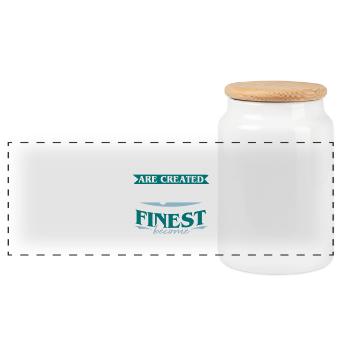 Scolarisation conseiller pédagogique de l'étudiant - Boîte à biscuits avec couvercle en bois - blanc - Devant