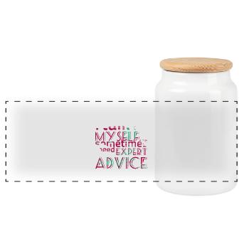 Of course I talk to ... - Sayings - Funny T-Shirts - Panoramic Cookie Jar with Wooden Lid - white - Front