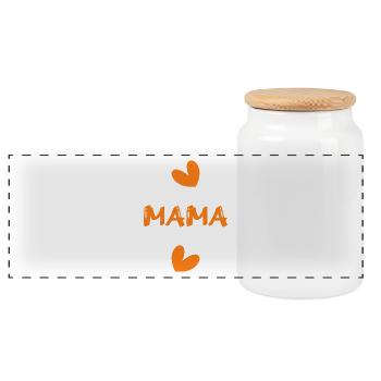 FÊTE DES MÈRES. BONNE FÊTE MAMAN. MAMAN. JE T'AIME - Boîte à biscuits avec couvercle en bois - blanc - Devant