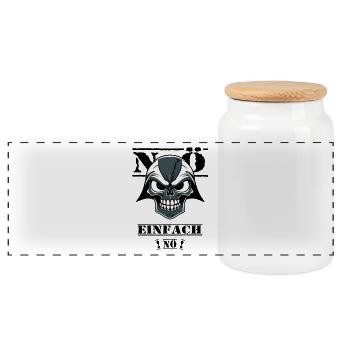 Non, juste non - Boîte à biscuits avec couvercle en bois - blanc - Devant