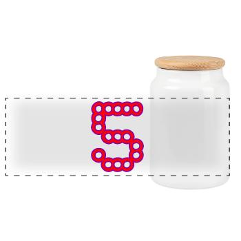 5. 5 YEARS. 5th ANNIVERSARY. 5 YEAR ANNIVERSARY - Panoramic Cookie Jar with Wooden Lid - white - Front
