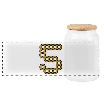 5. 5 YEARS. 5th ANNIVERSARY. 5 YEAR ANNIVERSARY - Panoramic Cookie Jar with Wooden Lid - white - Front