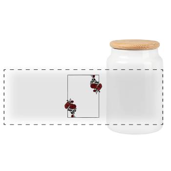 CadreFleur - Boîte à biscuits avec couvercle en bois - blanc - Devant