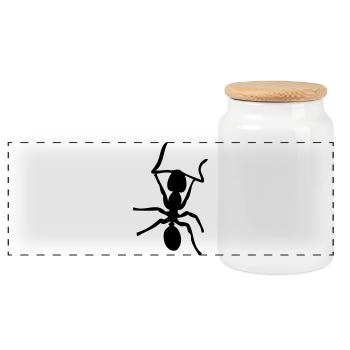 Fourmis - Insectes - Fourmis - Boîte à biscuits avec couvercle en bois - blanc - Devant