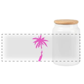 Hawaï - Boîte à biscuits avec couvercle en bois - blanc - Devant