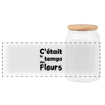 C'était le temps des fleurs - Boîte à biscuits avec couvercle en bois - blanc - Devant