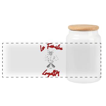 La Familia, Loyalty Design - Panorama Keksdose mit Holzdeckel - Weiß - Vorne