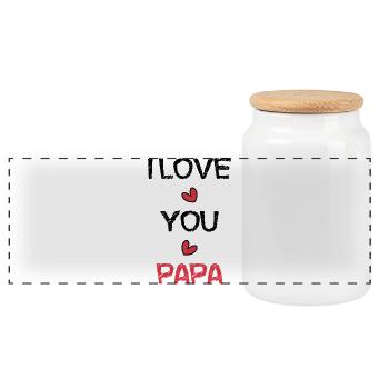 NOËL. ANNEE. ANNIVERSAIRE. RETRAITE. PAPA. MAMAM. - Boîte à biscuits avec couvercle en bois - blanc - Devant