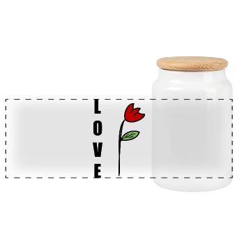 VALENTINSTAG. Junggesellinnenabschied. ICH LIEBE DICH. ICH LIEBE DICH. LIEBE - Panorama Keksdose mit Holzdeckel - Weiß - Vorne