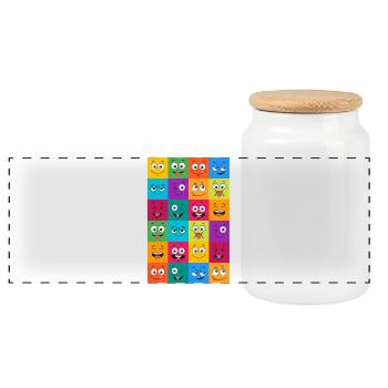 Motivation - Boîte à biscuits avec couvercle en bois - blanc - Devant