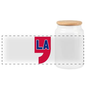 COMMA LA, CAMALA HARRIS POUR LA PRÉSIDENCE 2024 - Boîte à biscuits avec couvercle en bois - blanc - Devant