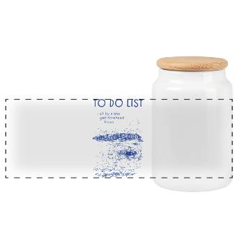 TO-DO-LISTE - Panorama Keksdose mit Holzdeckel - Weiß - Vorne