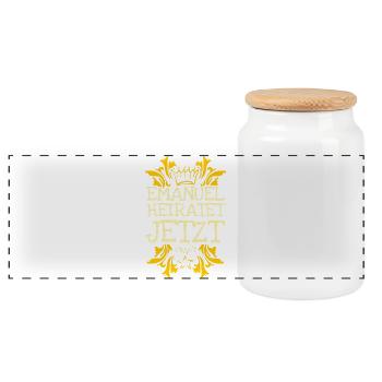 Baccalauréat Emanuel - Boîte à biscuits avec couvercle en bois - blanc - Devant