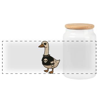  Chocolotl Süßer Axolotl Im Wortspiel Mit Heißer - Panorama Keksdose mit Holzdeckel - Weiß - Vorne