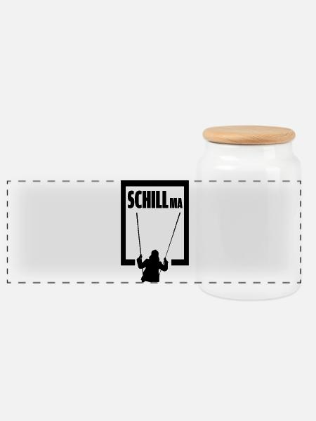 SchillMa - Panorama Keksdose mit Holzdeckel - Weiß