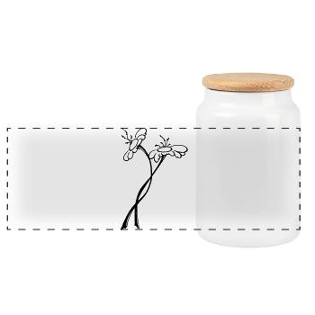 MargeritenLIEBE das Original by heavenlygoods  - Panorama Keksdose mit Holzdeckel - Weiß - Vorne