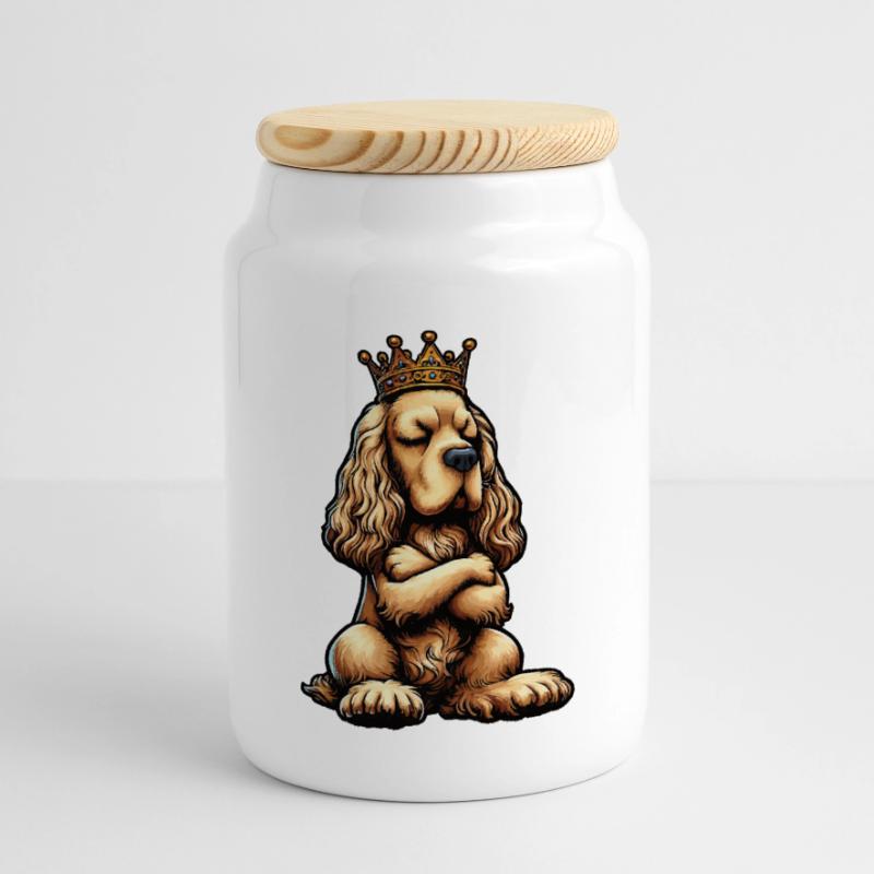 Cocker Spaniel Cocker Chien Cocker Propriétaire de cocker Spaniel Boîte à biscuits avec couvercle en bois