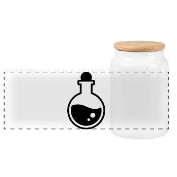 Magie de la Bouteille de Potion Magique - Boîte à biscuits avec couvercle en bois - blanc - Devant