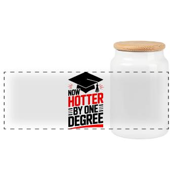 Licence Master Doctorat - Boîte à biscuits avec couvercle en bois - blanc - Devant