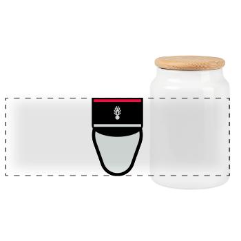 Gendarme Képi G.R. (Gendarme Républicain) - Boîte à biscuits avec couvercle en bois - blanc - Devant