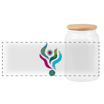yoga-design_39 - Panorama Keksdose mit Holzdeckel - Weiß - Vorne