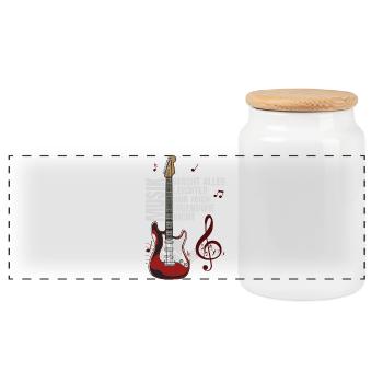 La musique facilite tout - Boîte à biscuits avec couvercle en bois - blanc - Devant