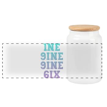 Millésime 1996 - Boîte à biscuits avec couvercle en bois - blanc - Devant