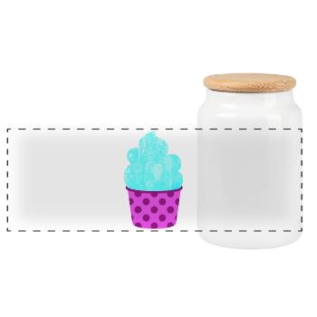 Glace Glace Points, Glace Douce Été - Boîte à biscuits avec couvercle en bois - blanc - Devant