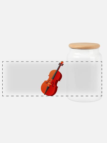 cello - Panoramic Cookie Jar with Wooden Lid - white