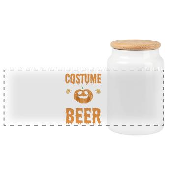 This Is My Halloween Costume Now Give Me A Beer - Panorama Keksdose mit Holzdeckel - Weiß - Vorne