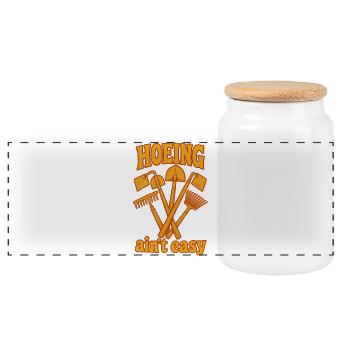 Le travail de houe en jardinage urbain n’est pas facile - Boîte à biscuits avec couvercle en bois - blanc - Devant