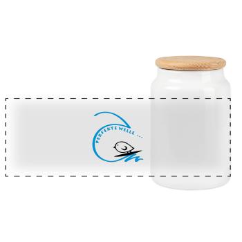 TWEETLERCOOLS - The Perfect Wave - Panoramic Cookie Jar with Wooden Lid - white - Front