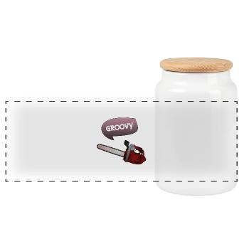 Evil dead - Groovy chains - Panoramic Cookie Jar with Wooden Lid - white - Front