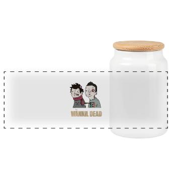 The Wankil Dead - Boîte à biscuits avec couvercle en bois - blanc - Devant