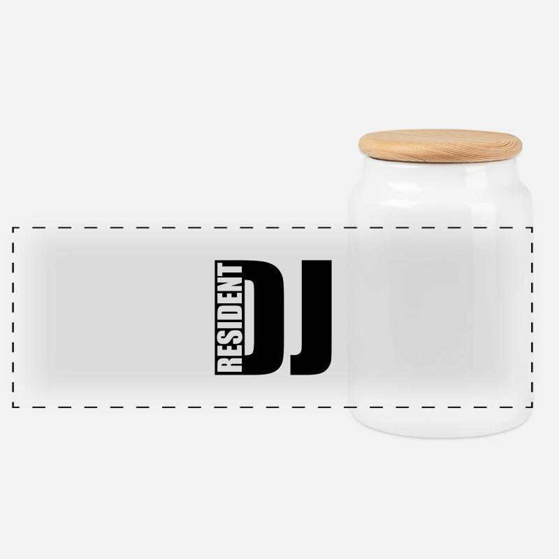 DJ - Panorama Keksdose mit Holzdeckel - Weiß