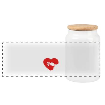 Mi Kiff la reunion - Boîte à biscuits avec couvercle en bois - blanc - Devant