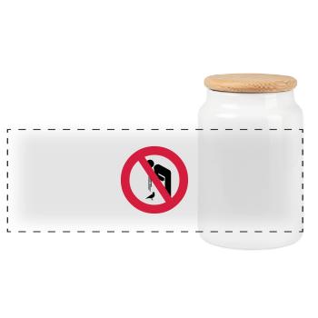 Don't Barf on Birds () - Panorama Keksdose mit Holzdeckel - Weiß - Vorne