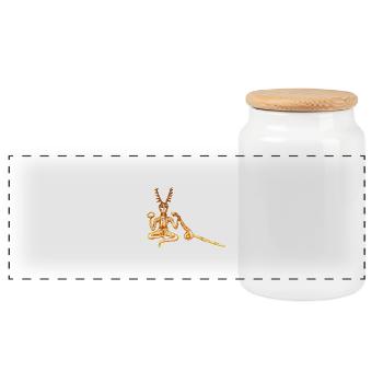 Cernunnos (4 use on dark) - Panorama Keksdose mit Holzdeckel - Weiß - Vorne