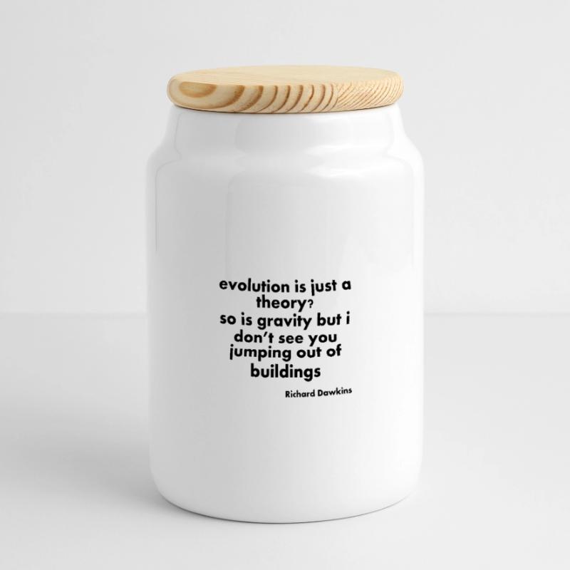 citations d'évolution Boîte à biscuits avec couvercle en bois