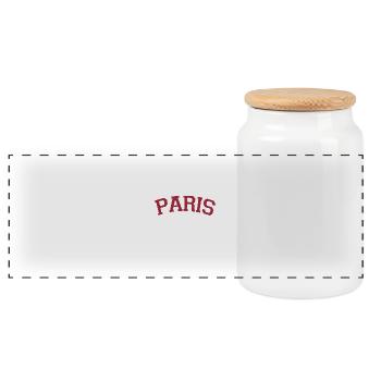 Paris - Boîte à biscuits avec couvercle en bois - blanc - Devant