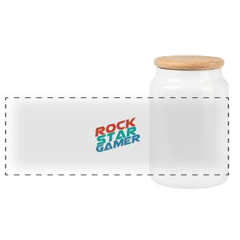 Gamer - Rock Star! - Panorama Keksdose mit Holzdeckel - Weiß - Vorne