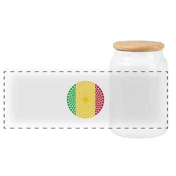 AMOUR COEUR MANDALA MALI - Boîte à biscuits avec couvercle en bois - blanc - Devant