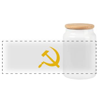 Communisme - Boîte à biscuits avec couvercle en bois - blanc - Devant