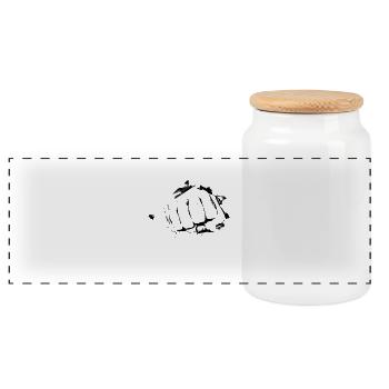 Faust - Boîte à biscuits avec couvercle en bois - blanc - Devant