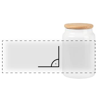 Mathematik Symbol - Rechter Winkel - Panorama Keksdose mit Holzdeckel - Weiß - Vorne