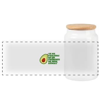 je parlerai qu'en présence de mon avocat humour - Boîte à biscuits avec couvercle en bois - blanc - Devant